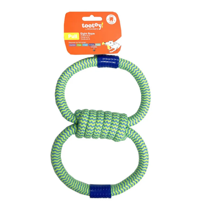 Tootoy! Pull Brinquedo de corda em oito para cães
