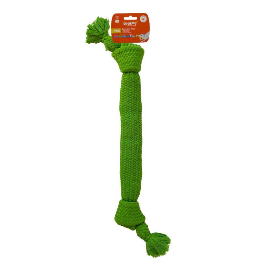 Tootoy! Pull Mordedor corda com apito tamanho médio para cães