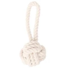 Tootoy! Pull Natural Rope Ball bola com corda e pega para cães