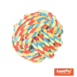 Tootoy! Pull Rope Ball Multicolor bola com corda para cães