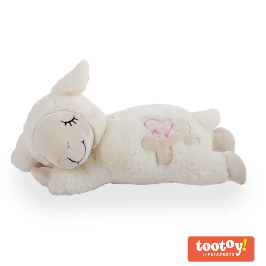 Tootoy! Puppy Ovelha Heart Beat peluche com som para cães