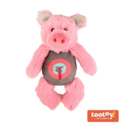 Tootoy! Puppy Pink Pig Cuddler peluche para cães