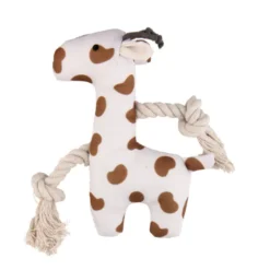 Tootoy! Puppy White Giraffe peluche com som para cães
