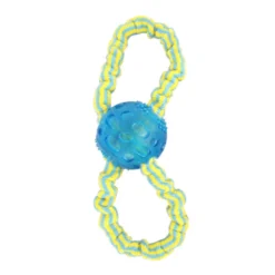 Tootoy! Super elastic toy Blue Bola com Corda Azul para cães