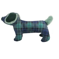 Tootoy! Tartan Dog Cuddler Blue Teckel de Peluche para cães