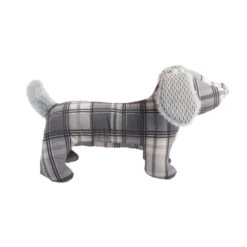 Tootoy! Tartan Dog Cuddler Grey Peluche Teckel para cães