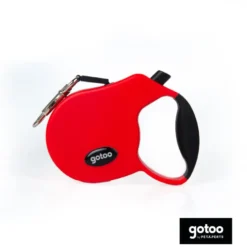 Trela extensível Gotoo vermelha para cães