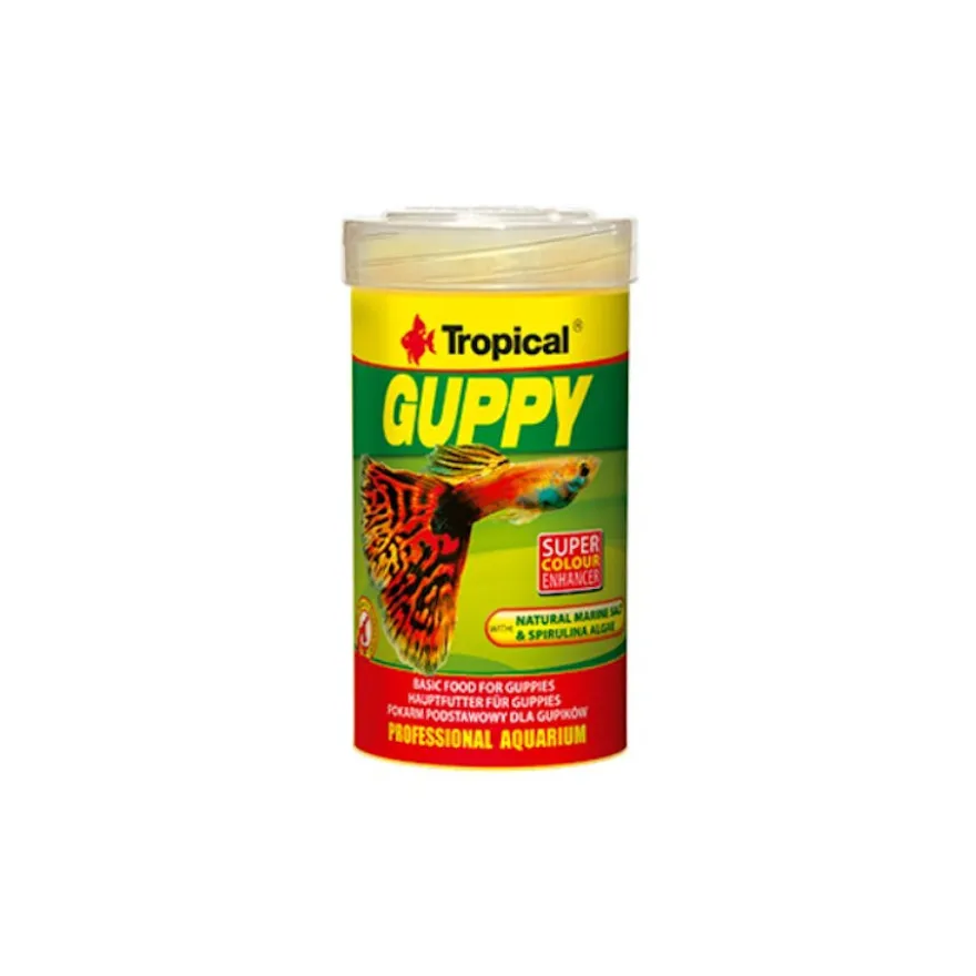 Tropical Guppy Alimento en Escamas para peixes