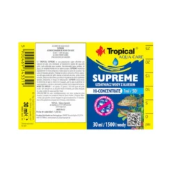 Tropical Supreme Acondicionador de água com aloe vera para aquários de agua doce.