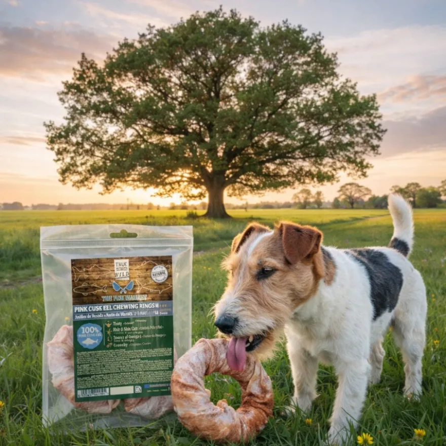 True Origins Anéis de Pele Rosa Snack para cães