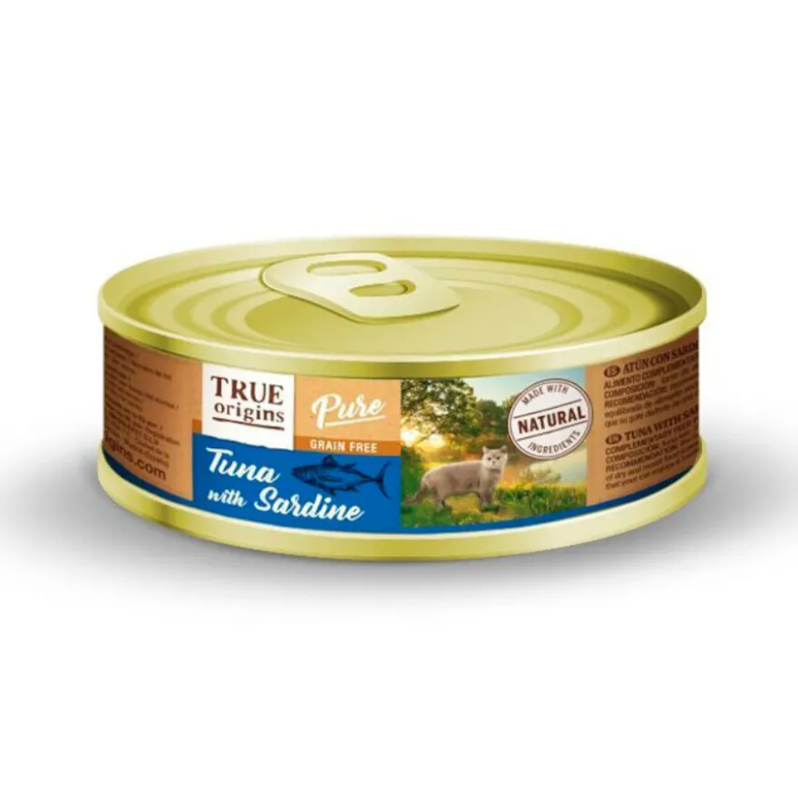 True Origins Pure Adult Atum e Sardinha em lata para gatos