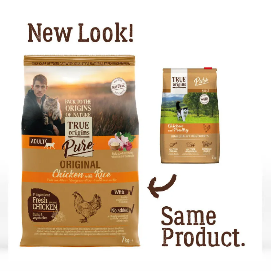 True Origins Pure Adult Frango ração para gatos