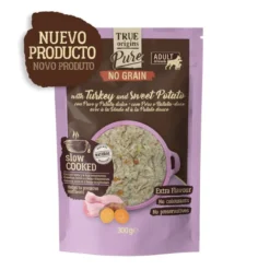 True Origins Pure Adult Gently Coocked Comida húmida de peru e batata em saqueta para cães