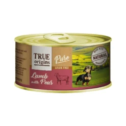 True Origins Pure Borrego com Ervilhas em lata para cães
