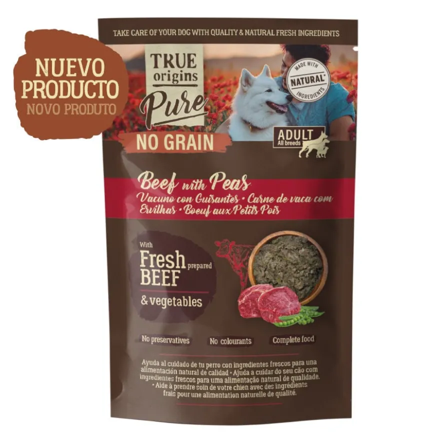 True Origins Pure Comida húmida de bovino com ervilhas para cães