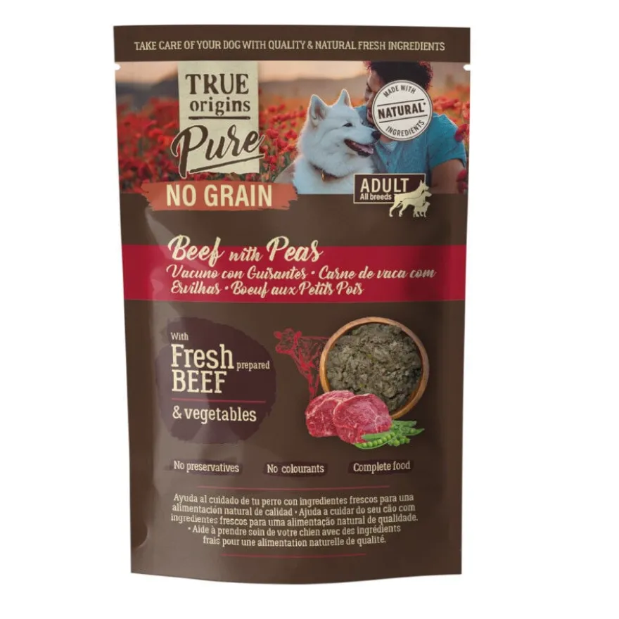 True Origins Pure Comida húmida de bovino com ervilhas para cães