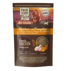 True Origins Pure Comida húmida de frango e abóbora para cães