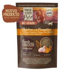 True Origins Pure Comida húmida de frango e abóbora para cães