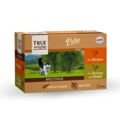 True Origins Pure Comida húmida de frango e coelho em lata para gatos
