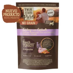 True Origins Pure Comida húmida de peru com cenoura em saqueta para cães
