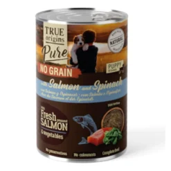 True Origins Pure com Salmão lata para cachorros