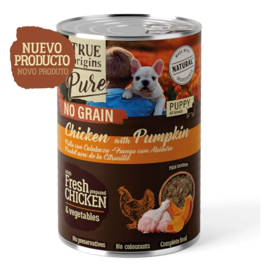 True Origins Pure Frango lata para cachorros