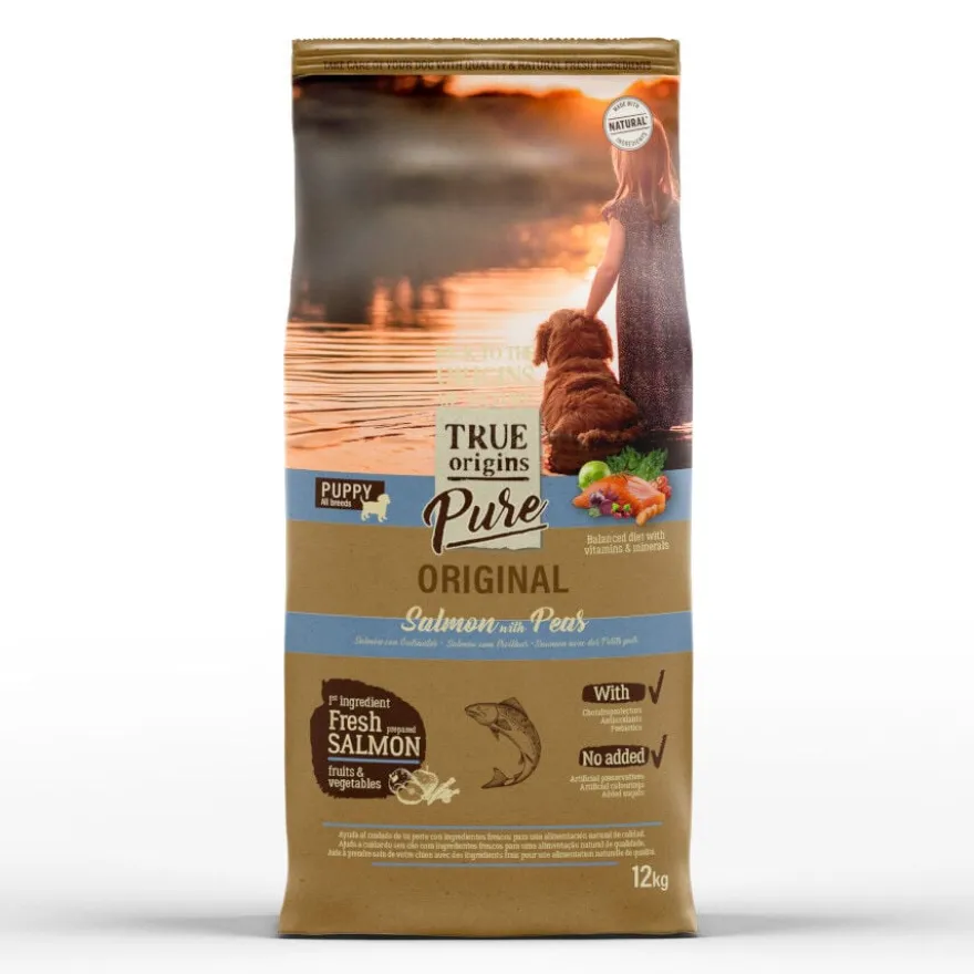 True Origins Pure Puppy Salmão com Ração para Cachorro