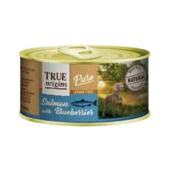 True Origins Pure Salmão e Mirtilos lata para cães