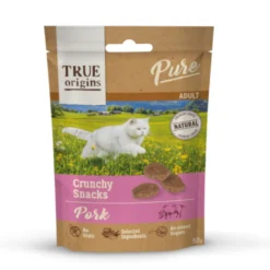 True Origins Pure Snacks Adult Crunchy de Porco para gatos
