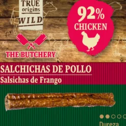 True Origins Salsichas de Frango Snack para cães