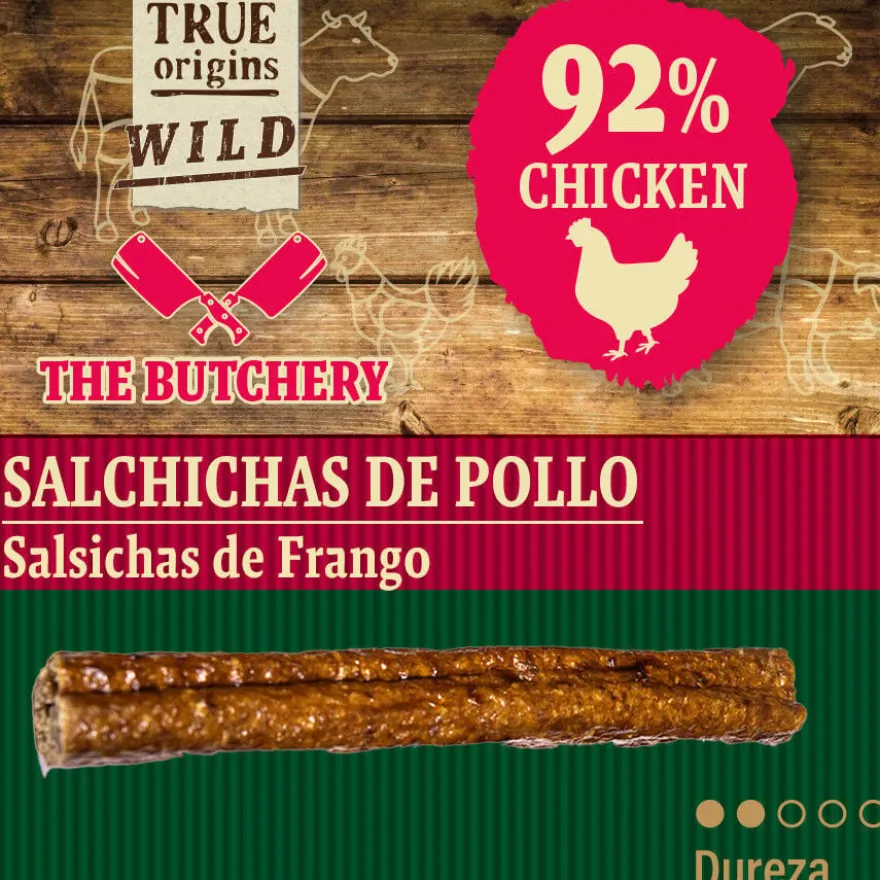 True Origins Salsichas de Frango Snack para cães