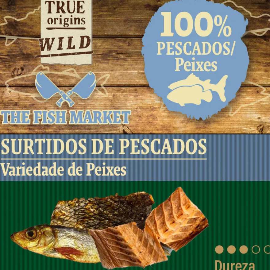 True Origins Sortido de Peixes Snack para cães