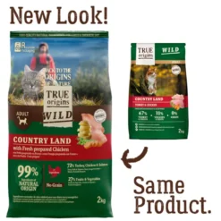 True Origins Wild Adult Frango e Peru Ração para gatos