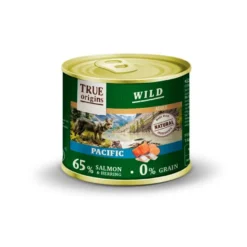 True Origins Wild Adult Pacific Salmão e Arenque em patê lata para cães