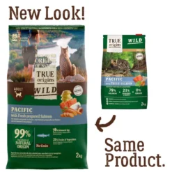 True Origins Wild Adult Pacific Salmão ração para gatos