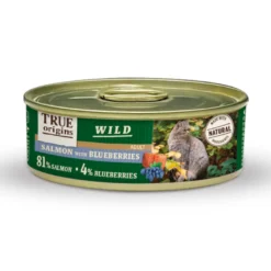 True Origins Wild Adult Salmão e Mirtilos em Lata para Gatos