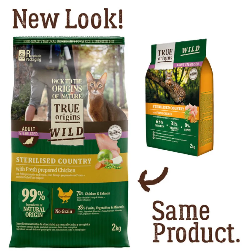 True Origins Wild Adult Sterilised Frango Ração para gato