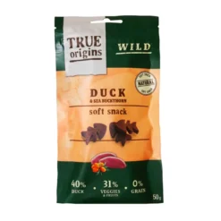 True Origins Wild Biscoitos Pato e Espinheiro para gatos