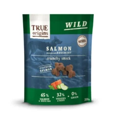 True Origins Wild Biscoitos Salmão e Alecrim para cães
