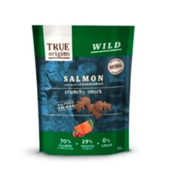 True Origins Wild Biscoitos Salmão e Mirtilos para gatos