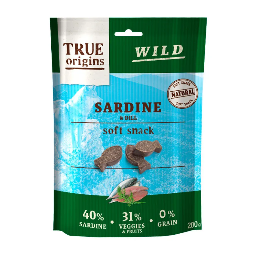 True Origins Wild Biscoitos sardinha e aneto para cães