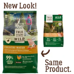 True Origins Wild Kitten Country Water Frango e Salmão ração