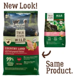 True Origins Wild Kitten Frango e Peru Ração para gatos