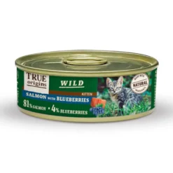 True Origins Wild Kitten Salmão e Mirtilos em lata