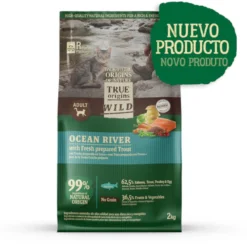 True Origins Wild Ocean River Salmão e Truta ração para gatos