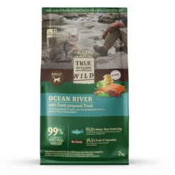 True Origins Wild Ocean River Salmão e Truta ração para gatos