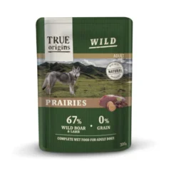 True Origins Wild Praires Javali e Cordeiro saqueta para cães