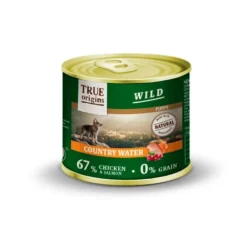 True Origins Wild Puppy Country Water Frango e Salmão em patê lata
