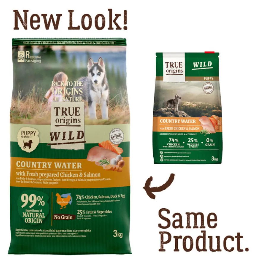 True Origins Wild Puppy Country Water Frango e Salmão ração