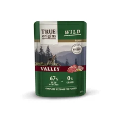 True Origins Wild Puppy Valley Vitela e Frango saquetas para cães